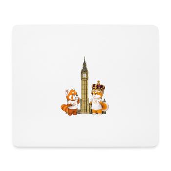 Faul und grummelig in London - Mousepad (Querformat) - Weiß - Vorne