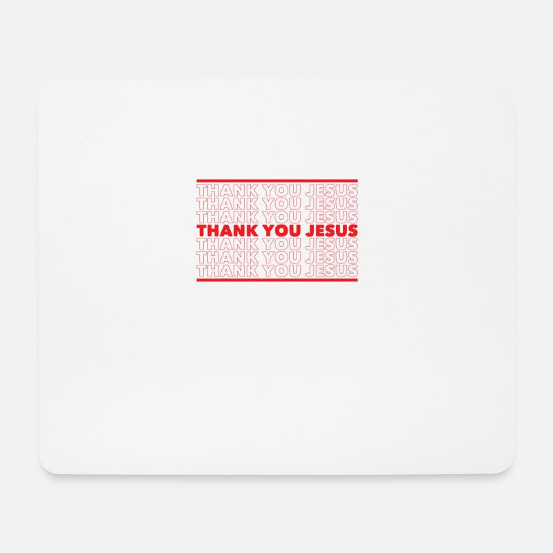 Jesus - Thank you Jesus - Mousepad (Querformat) - Weiß