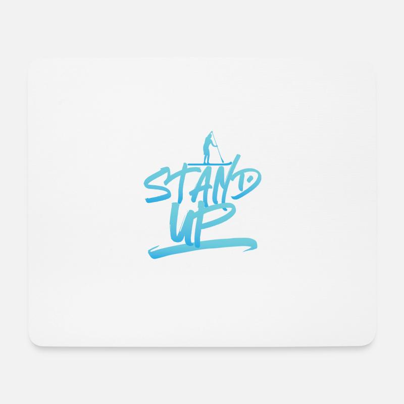 SUP - Stand Up Stand up paddling - Mousepad (Querformat) - Weiß