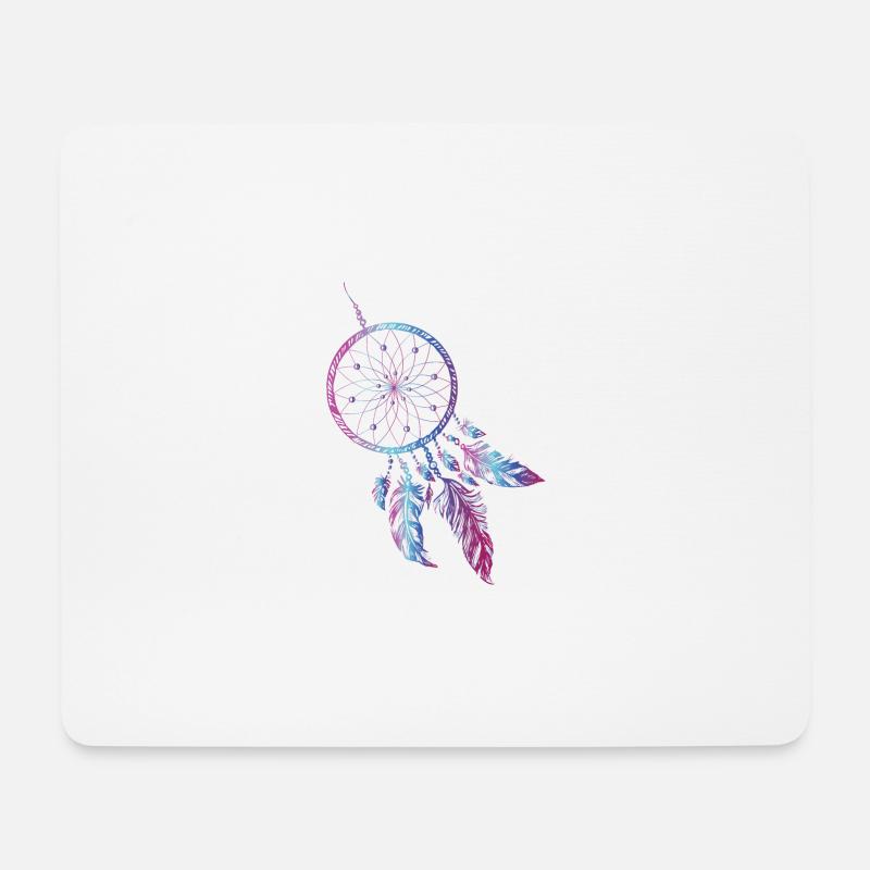 Traumfänger Indianer Dream Traum Feder - Mousepad (Querformat) - Weiß