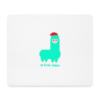 Christmas Llama Alpaca No Probllama - Mouse Pad (horizontal) - white - Front