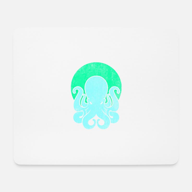 Oktopus Tintenfisch Kraken Kalmar - Mousepad (Querformat) - Weiß