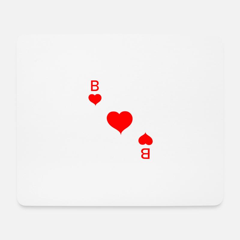 Herz Bube Karte Poker Karneval - Mousepad (Querformat) - Weiß