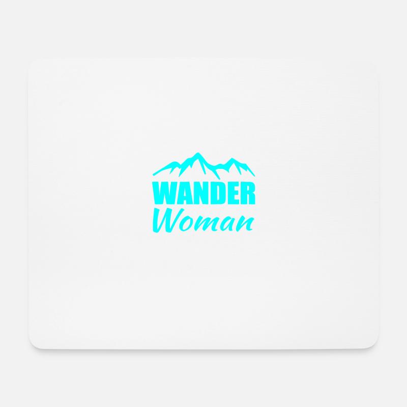 Wander Woman Wandern - Mousepad (Querformat) - Weiß