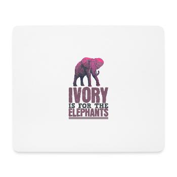 Elephant Life Ivory - Mouse Pad (horizontal) - white - Front