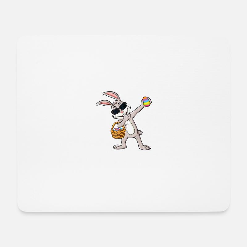 Ostern Osterhase Frohe Ostern Ostereier Dabbing - Mousepad (Querformat) - Weiß