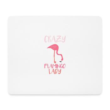 Flamingo Rose Rouge Animal - Tapis de souris (format paysage) - blanc - Devant