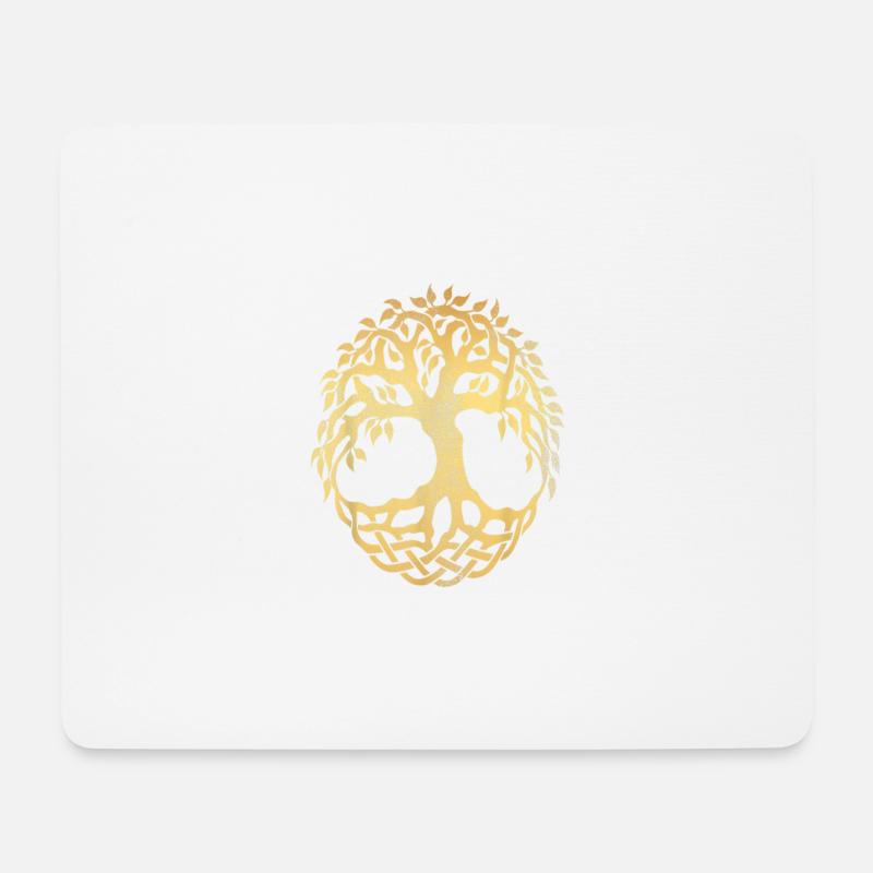 Yggdrasil Weltenbaum Weltenesche Nordisch - Mousepad (Querformat) - Weiß