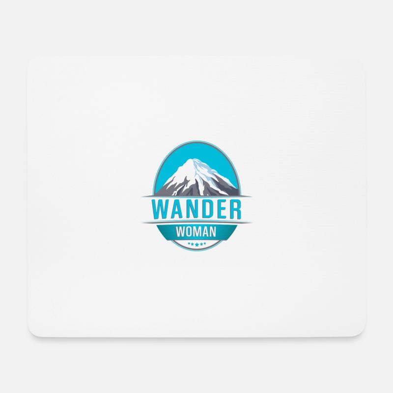 Wander Woman Wandern - Mousepad (Querformat) - Weiß