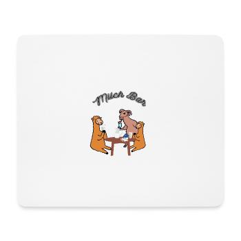 Alpaka und Lama in einer Milchbar - Mousepad (Querformat) - Weiß - Vorne