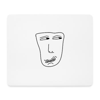 The smiling observer - Mouse Pad (horizontal) - white - Front