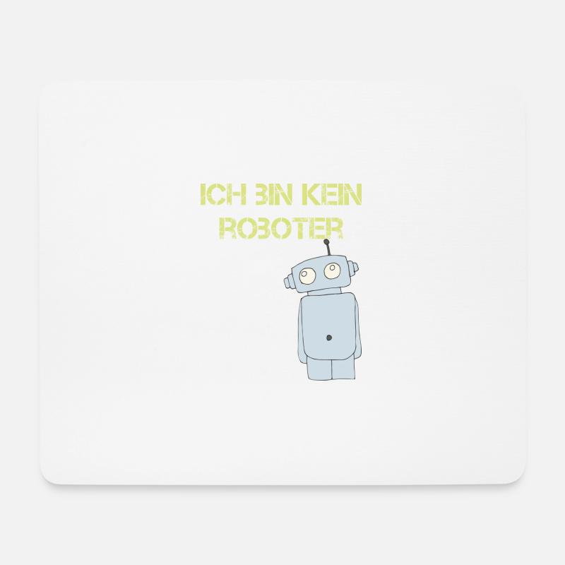 ich bin kein roboter - Mousepad (Querformat) - Weiß