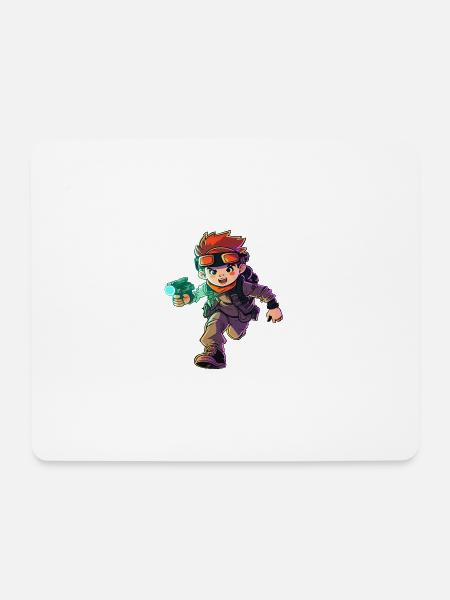 Cooler Laser Tag Pro Illustration & Action Grafik - Mousepad (Querformat) - Weiß