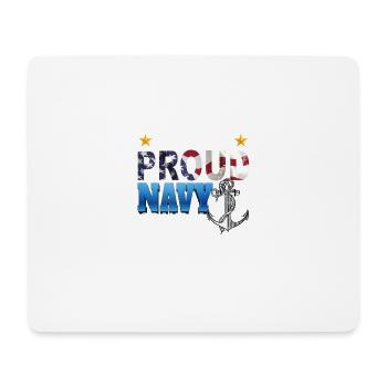 Proud Navy Grandpa - Stolzer Navy Opa - Mousepad (Querformat) - Weiß - Vorne
