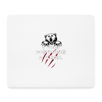 Je combattais un ours - Tapis de souris (format paysage) - blanc - Devant