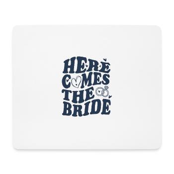 Here Comes the Bride – Mariage - Tapis de souris (format paysage) - blanc - Devant