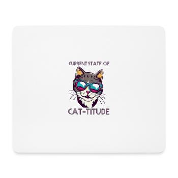 A Fun playful Unique cute t shirt for Cat lovers - Mouse Pad (horizontal) - white - Front
