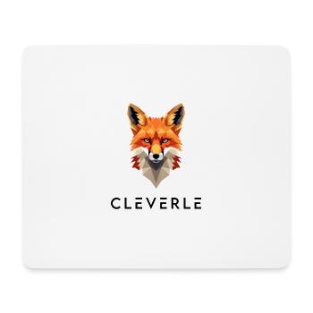 Geometrie Fuchs, Fuchskopf Design Cleverle - Mousepad (Querformat) - Weiß - Vorne