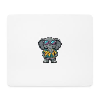 Mammut Bande dessinée Cool Été - Tapis de souris (format paysage) - blanc - Devant