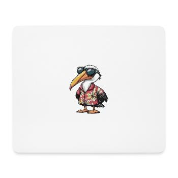 Pelikan Vogel Cool Sommer - Mousepad (Querformat) - Weiß - Vorne