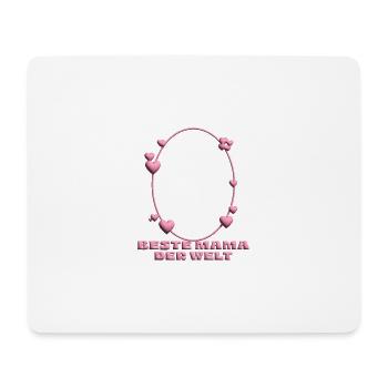 Meilleure maman du monde – Heart Frame - Tapis de souris (format paysage) - blanc - Devant