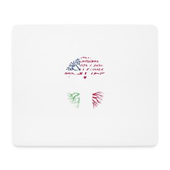 Non-Italian Vintage Distressed USA Flag, ab - Mouse Pad (horizontal) - white - Front