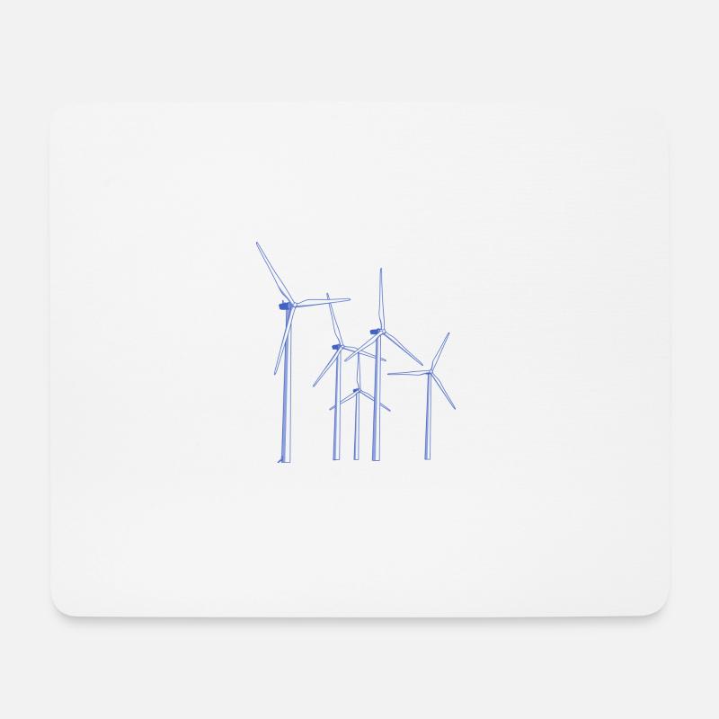 wind turbines - Mouse Pad (horizontal) - white