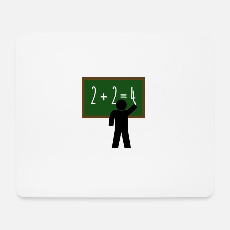 Lehrer Mathe Zahlen Tafel Schule - Mousepad (Querformat) - Weiß
