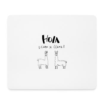 lamas - Tapis de souris (format paysage) - blanc - Devant