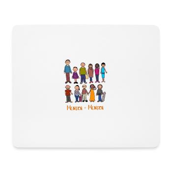 Mensch = Mensch - Mousepad (Querformat) - Weiß - Vorne