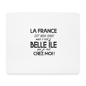 BELLE ÎLE c'est chez moi cadeau breton - Tapis de souris (format paysage) - blanc - Devant