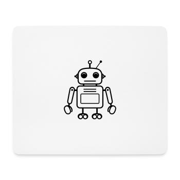 Roboter - Mousepad (Querformat) - Weiß - Vorne