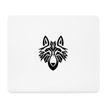 Loup - Tapis de souris (format paysage) - blanc - Devant