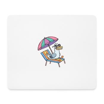 Möwe macht Urlaub - Mousepad (Querformat) - Weiß - Vorne