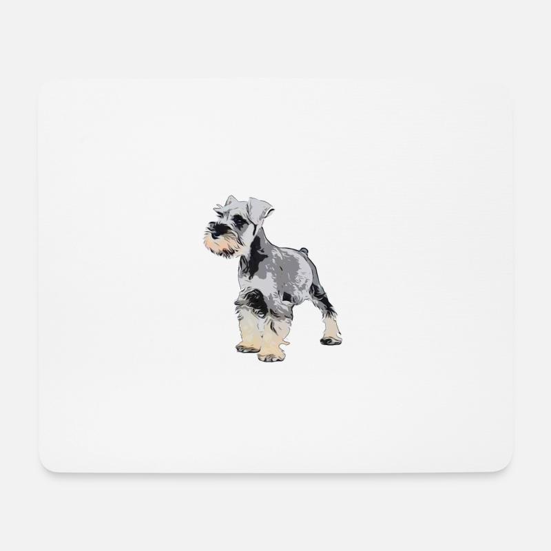 Zwergschnauzer 1 - Mousepad (Querformat) - Weiß