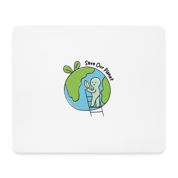 Save Our Planet - Mousepad (Querformat) - Weiß - Vorne