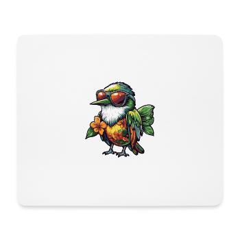 Kolibri Vogel Comic Urlaub - Mousepad (Querformat) - Weiß - Vorne