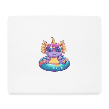 Dinosaurier triceratops Comic Cool - Mousepad (Querformat) - Weiß - Vorne