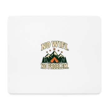 No WiFi. No Problem. – Retro-Campingmotiv - Mousepad (Querformat) - Weiß - Vorne