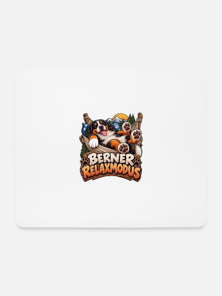 Berner Relaxmodus - Mousepad (Querformat) - Weiß