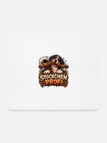 Berner Stoeckchen Profi - Mousepad (Querformat) - Weiß