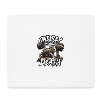 Eine Wiederholung näher am Tod - Mousepad (Querformat) - Weiß - Vorne