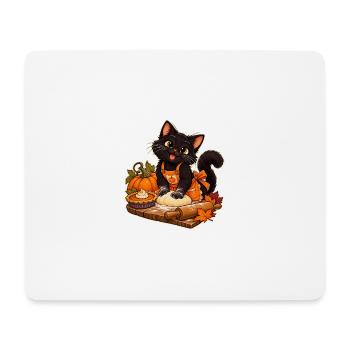 Kürbiskatzenbäcker - Mousepad (Querformat) - Weiß - Vorne