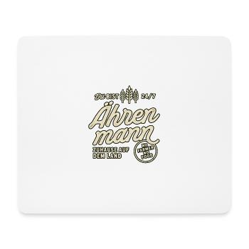 Ährenmann 24/7 – Lustiger Spruch für Landwirte - Mousepad (Querformat) - Weiß - Vorne