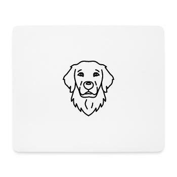 Kopf Golden Retriever - Mousepad (Querformat) - Weiß - Vorne