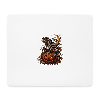 Toad on pumpkin - Mouse Pad (horizontal) - white - Front