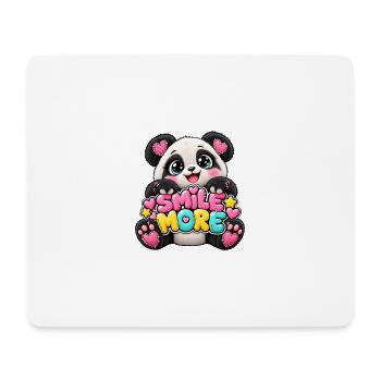 Panda Smile More Herz-Illustration - Mousepad (Querformat) - Weiß - Vorne