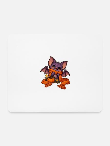 Fledermaus in einen Schal gewickelt - Mousepad (Querformat) - Weiß