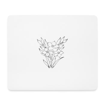 Illustration Blumen Sonne - Mousepad (Querformat) - Weiß - Vorne