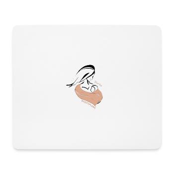 Design Porte mmon nom - Tapis de souris (format paysage) - blanc - Devant